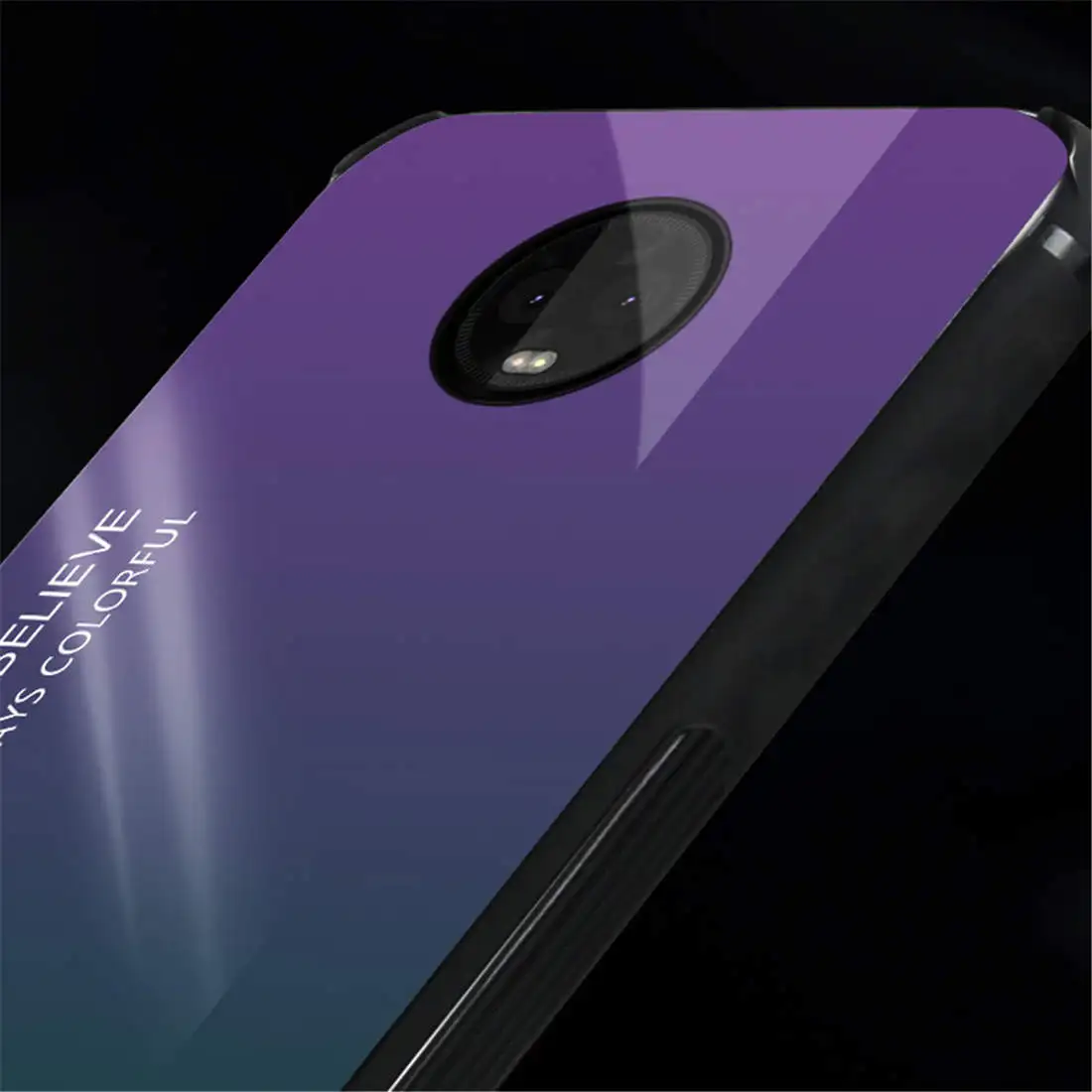 Градиентные чехлы для телефонов из закаленного стекла Motorola Moto G5S G6 Plus цветной