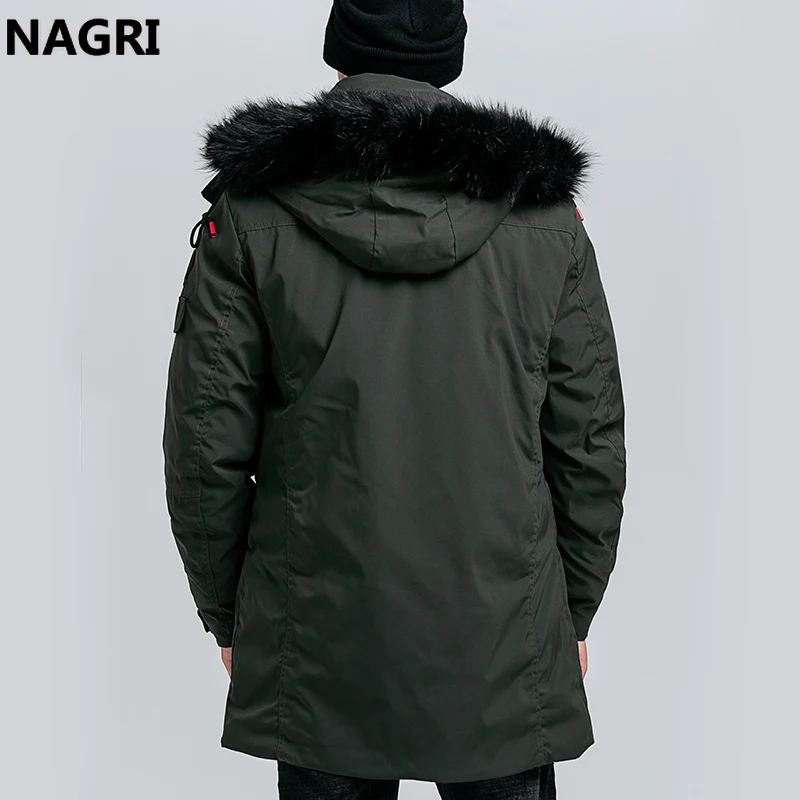 Зимняя мужская куртка с меховым воротником парка капюшоном толстые теплые