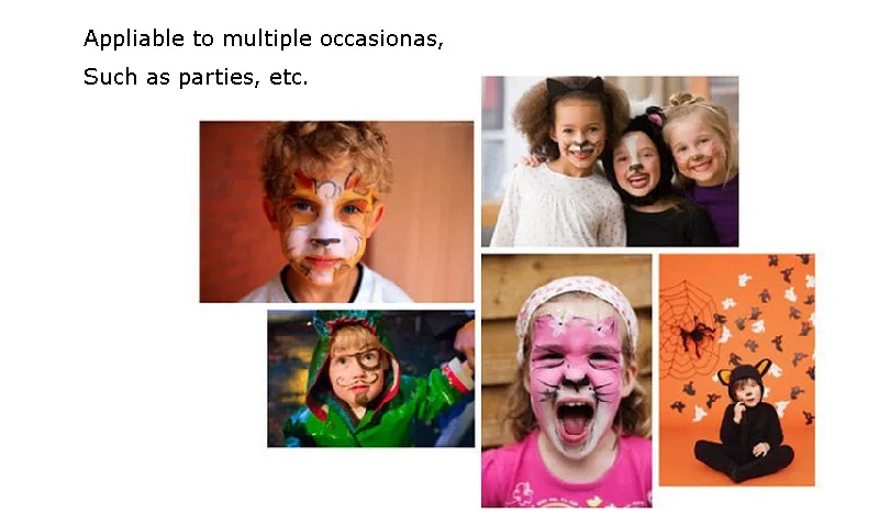 6 цветов живопись для лица тела карандаши рождества макияж вечеринки по случаю