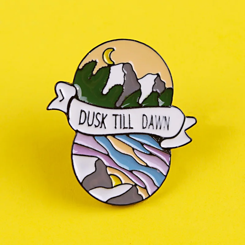 В путешествие! Круглые значки для одежды на рюкзак с изображением серфинга гор