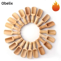 obelix mini wooden spoon mini bath salt spoon wooden candy spoon washing powder spoon set baby spoon for home 3 inches long