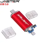 Флеш-накопитель Jaster OTG USB 3,0 на 4 ГБ, 8 ГБ, 16 ГБ, 32 ГБ, 64 ГБ, 128 ГБ