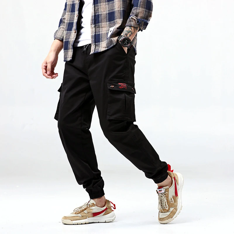 

2020 Casual Pants Men Spring Autumn Big Pocket Cargo Camouflage military Leisure Trousers Oversize Plus Size W 27-42 44 46 48