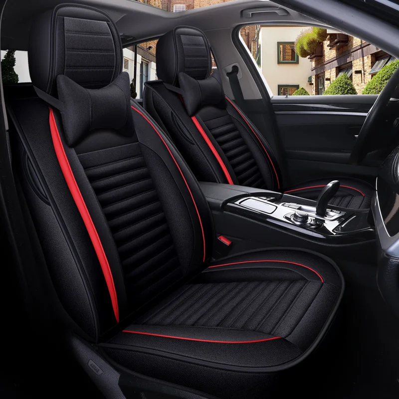 Полное покрытие льняное волокно чехлы для автомобильных сидений Geely gc6 mk geely