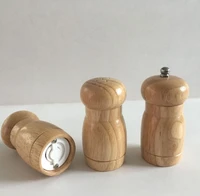 portable mini pepper mill shaker setrubber wood good tool for bbq