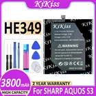3800 мАч KiKiss HE349 HE 349 HE-349, Сменный аккумулятор для SHARP AQUOS S3 Fs8032, аккумулятор для телефона, стандартные батареи