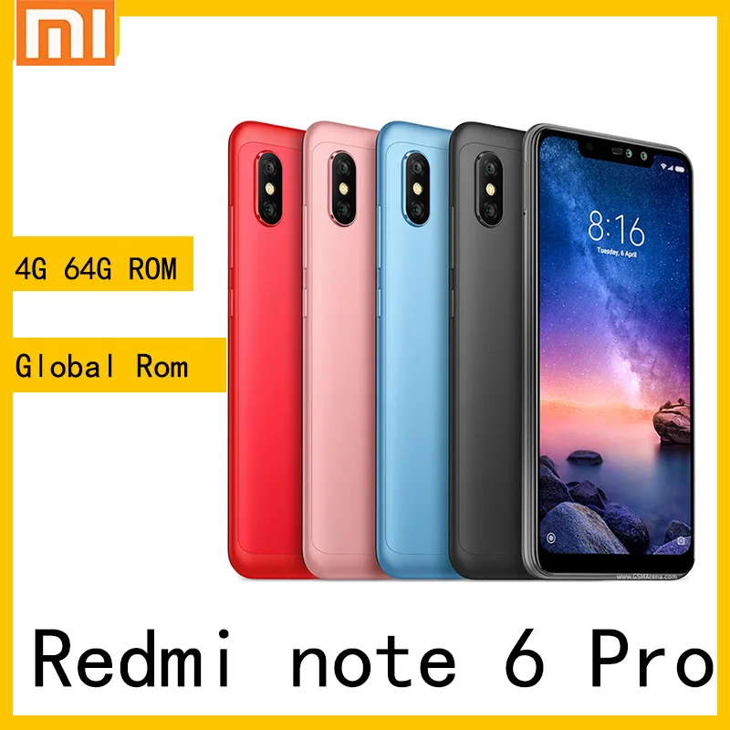 

xiaomi redmi note 6 pro smartphone Android cellphone Snapdragon 636 4000 mAh