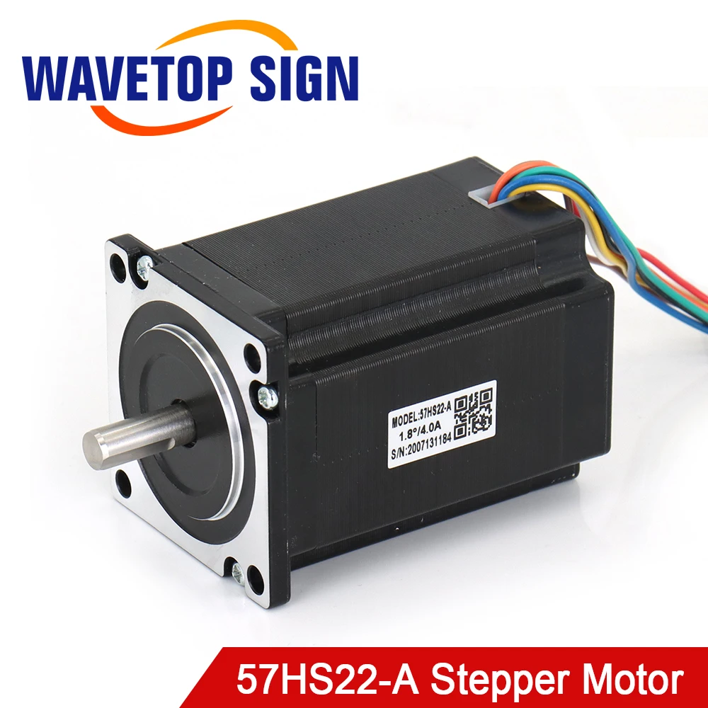 

Leadshine Nema 23 Stepper Motor 57HS22-A Holding Torque 2.2N.m Current 4A CNC Laser Grind Foam Plasma