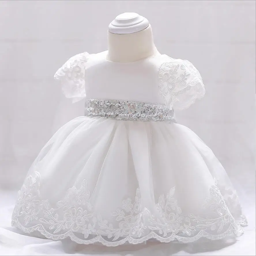 1 шт. белое платье принцессы из тюля для крещения маленьких девочек дня рождения