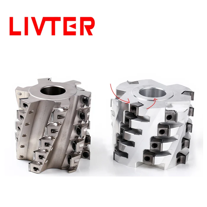 Спиральная строгальная режущая головка со сменным ножом вместо спиральной