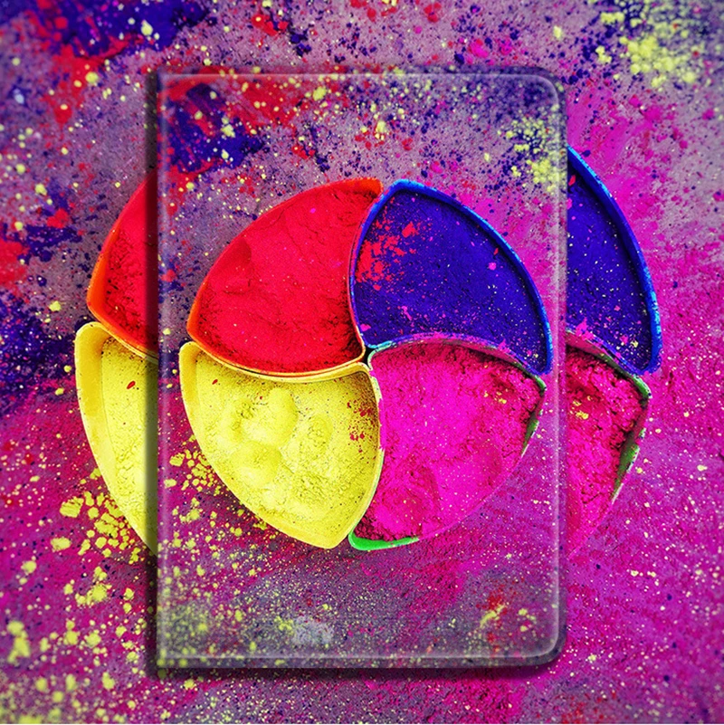 

Oil Painting Hit Color Protective Cover for Apple Ipad Mini 1 2 3 9.7 Inch Leather for Apple Air 1 2 Cases Folding Folio Case