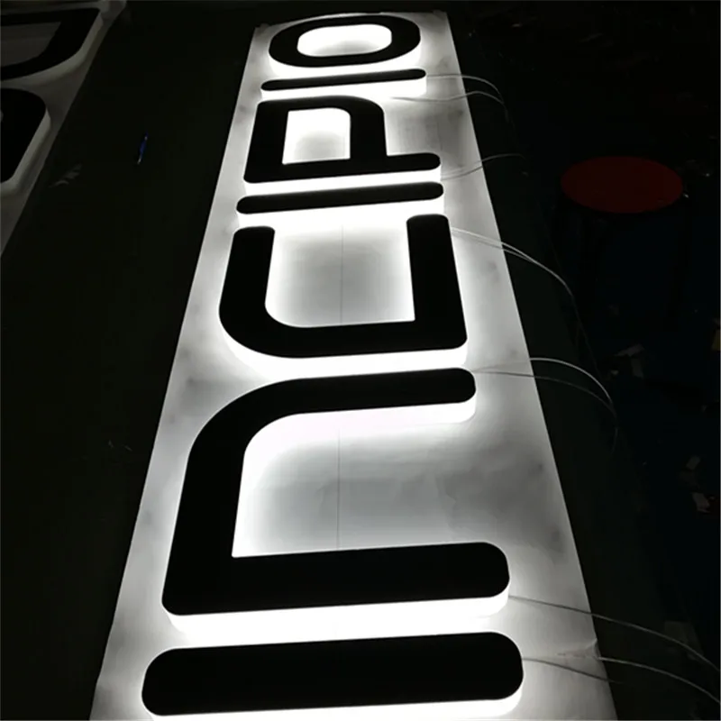 Подгонянный 3D светодиодный знак с подсветкой индивидуальный акриловый боковым