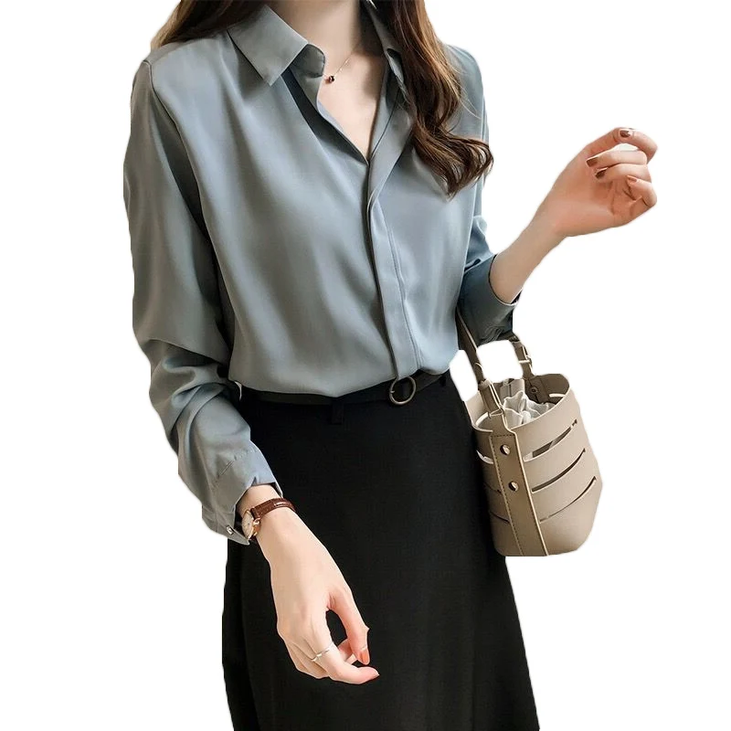 2021 новый большой Размеры Сезон весна-лето Женская шифоновая рубашка в Корейском