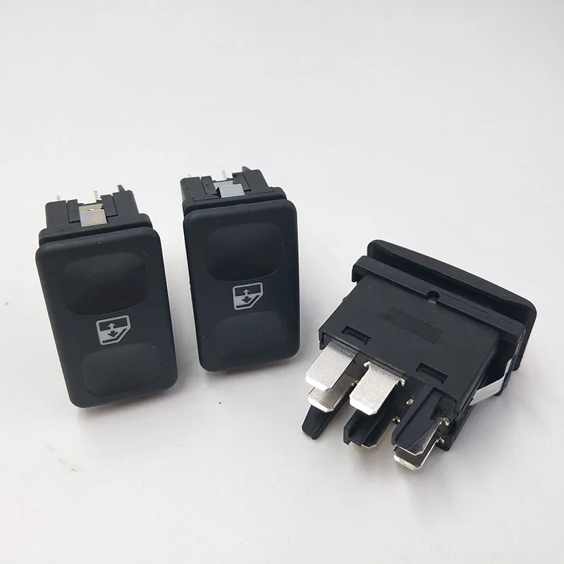 3PCS Car Black Plastic Metal Power Window Control Switch Button 191959855 BDP605 for VW Polo Golf Jetta MK2 1985 -1987 1988 1989 |