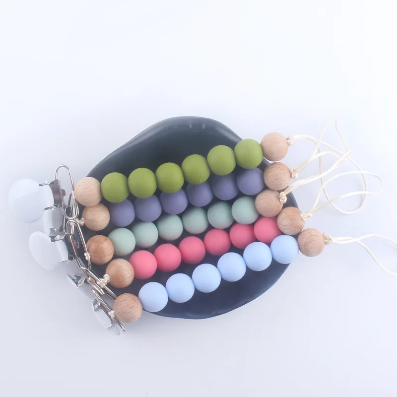 

1Pcs 15mm Silicone Beads Baby Safe Silicoe Pacifier Clip More Colors Food Grade Infant Chew Pacifier Chain Nipple Holder