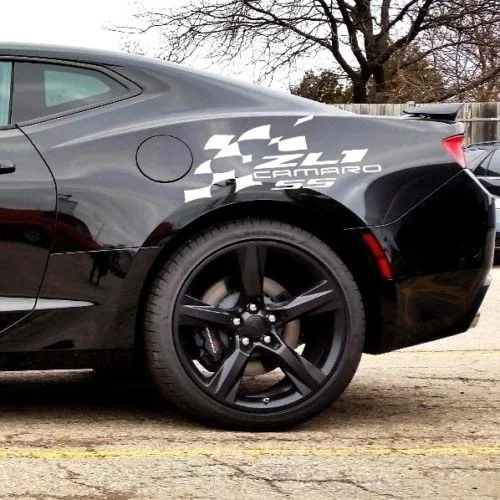

For 2Pcs Chevrolet CAMARO back fender side stickers decal graphics ZL1 SS