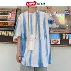 LAPPSTER мужские Harajuku вареный Гавайи рубашка свободная 2021 летние мужские Японская уличная одежда мужская футболка в Корейском стиле, модные, Ретро стиль, тройник