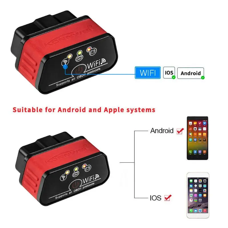 

OBD2 Car Scanner V1.5 OBD2 PIC18F25K80 KW903 WIFI OBD 2 Diagnostic Tool Code Scanner Automotive Scanner
