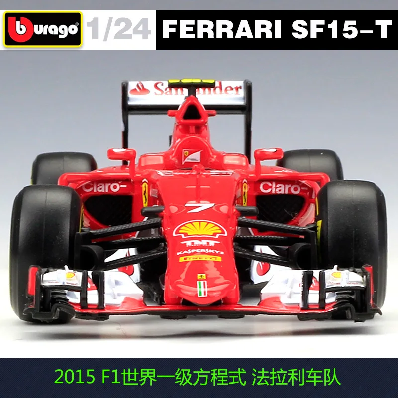 Модель автомобиля Bburago 1:24 F1 2015 Ferrari SF15 T Formula One Racing из сплава|Наземный транспорт| |