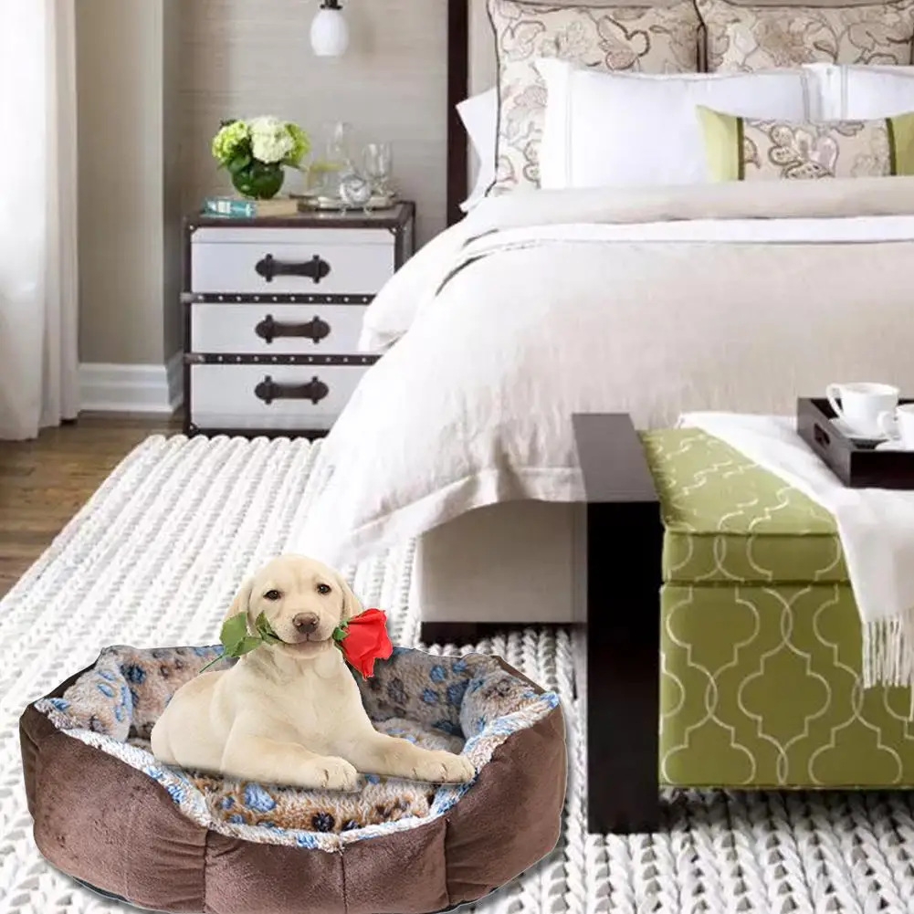 Теплый круглый домик для кошек удобный согревающий собак Осень-зима моющийся