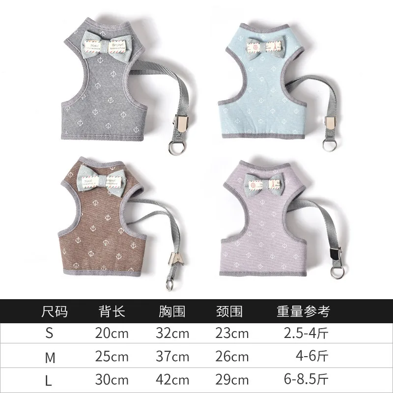 

dog Vest Harness and Leash Set to Outdoor Walking Pet products Accessoires Traction Rope Harness Outdoor Walking Supplies