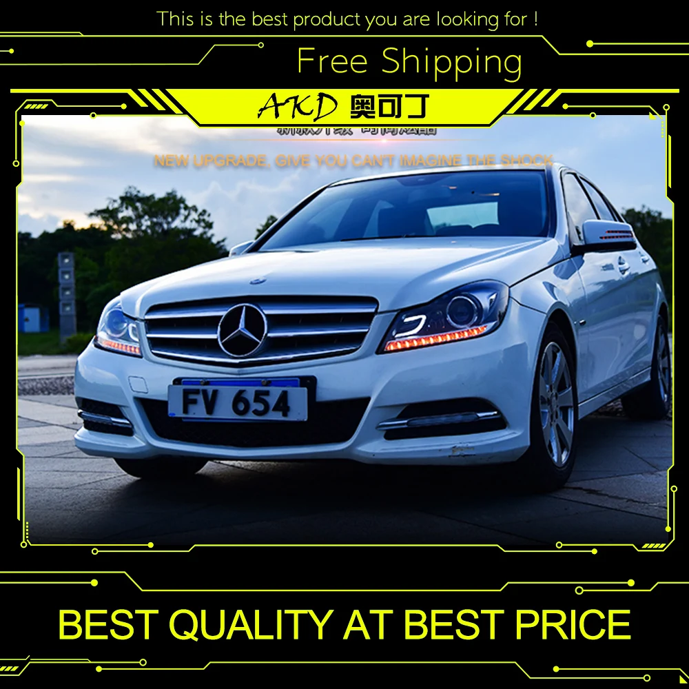 АКД автомобильный Стайлинг Головной фонарь для Benz W204 светодиодный фар 2011-2013