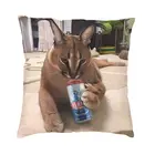 Забавная наволочка Floppa для питьевой подушки, двусторонняя наволочка с рисунком кота, напольная подушка, чехол для гостиной, наволочка для подушки, домашний декор