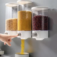 transparent rice dispenser wall mounted food storage box airtight container grain storage tank airtight tank