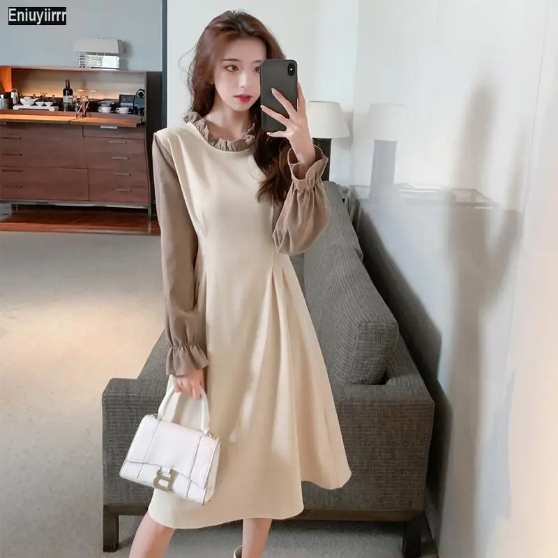 

Женское винтажное платье из двух предметов, лоскутное платье с оборками на Новый год и весну 2021