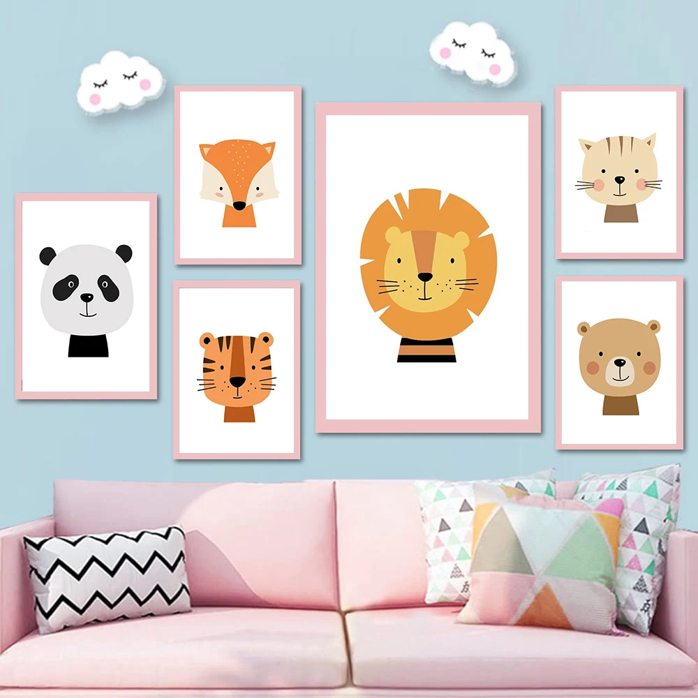 Милый мультяшный декоративный холст детская фотография стены картина с принтом