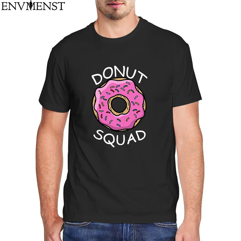 

Donut Squad Funny Donut Lover Gift Graphic Men's T Shirt Funny Tops 100% Cotton oversized T-Shirt Casual Female Men’s Streetwear