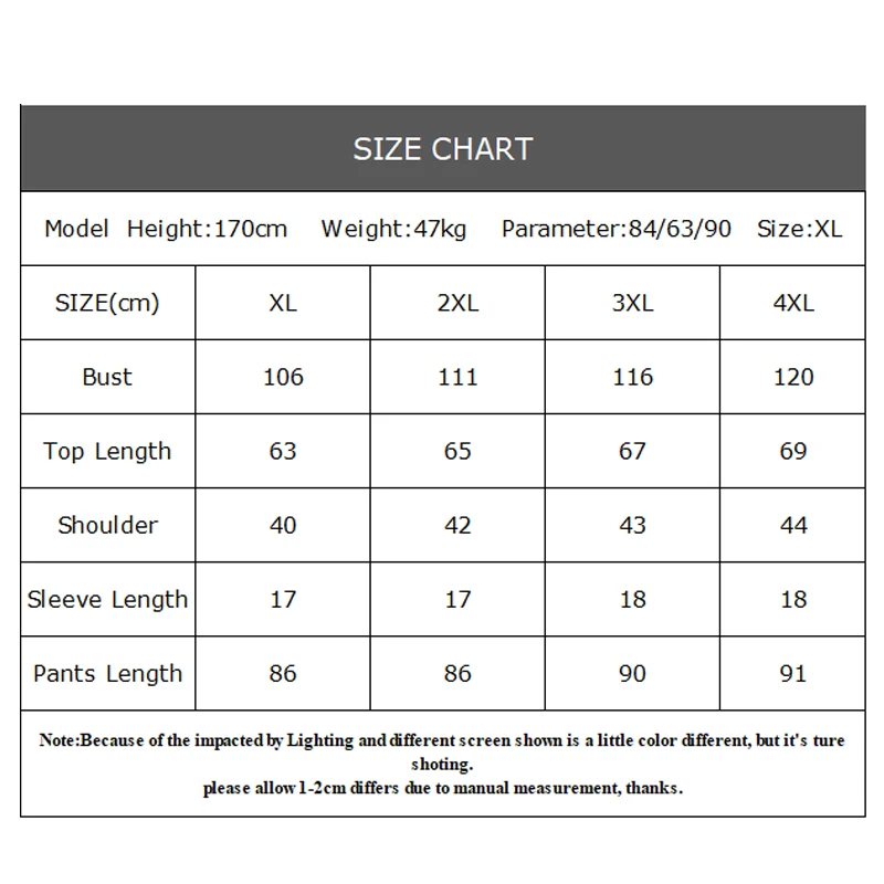 Пижамный комплект JULY'S SONG Женский Повседневный размера плюс домашняя одежда с