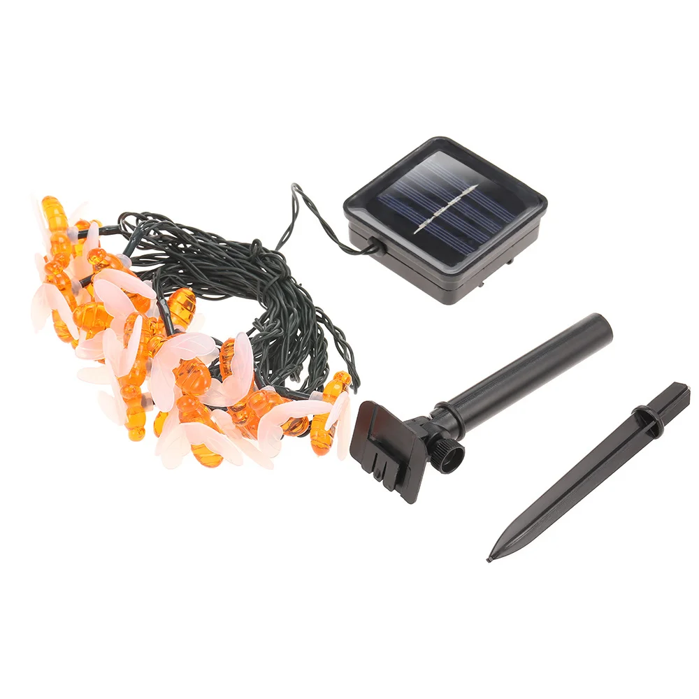 

Solar Powered LED String Lights 5M 20 LED Cute Honeybee Decorative Fairy Lights for Outdoor Wedding Garden Patio Party etc