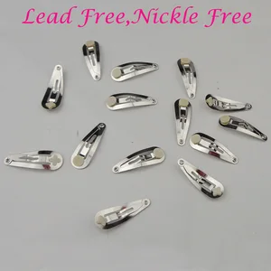 Серебряный Простой Металлический Мини-зажим 3,0 см 1,15 дюйма с 5 мм подкладкой, 50 шт., аксессуары для волос сделай сам для детей из бутика без никеля и свинца