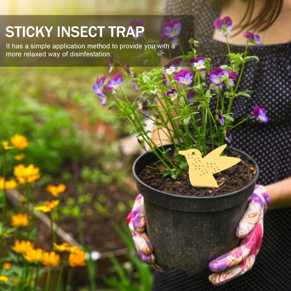 

20Pcs Unique Insect Catching Sticky Board Vermin Sticky Trap for Garden (Yellow)