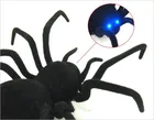 Умный 4CH RC черный паук хитрый розыгрыш страшная игрушка подарок электронный питомец пульт дистанционного управления имитация тарантула глаза блеск