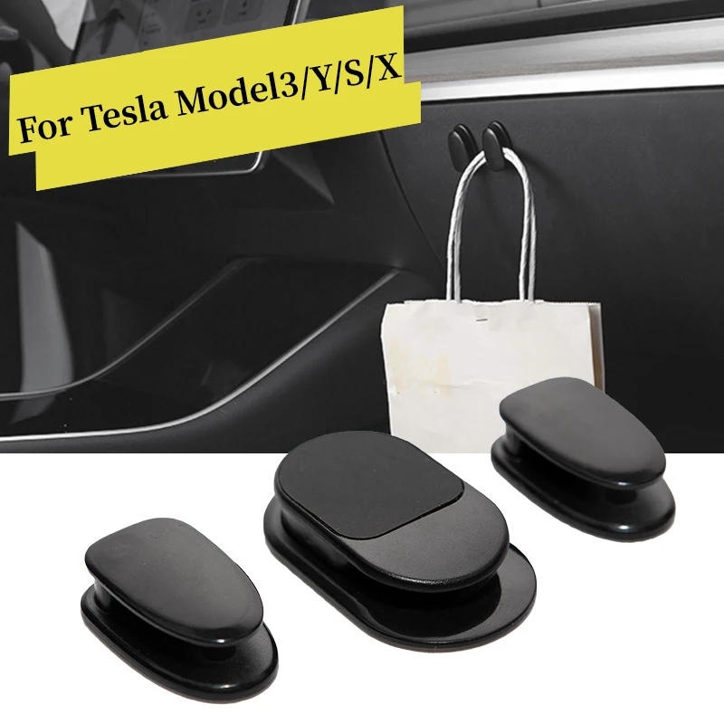 

1 Set Car Multi-function Chairback Hook Data Cable Sundries Hook Coat Hook Decoration Accessories Fit for Tesla Model3 Y S X