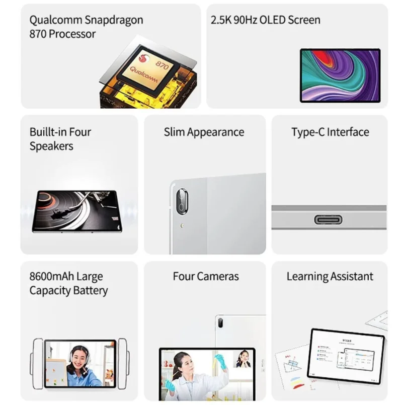 Новый глобальный Планшет Lenovo Xiaoxin Pad Pro 2021 Wi-Fi процессор Qualcomm Snapdragon 870 память 6 ГБ + 128