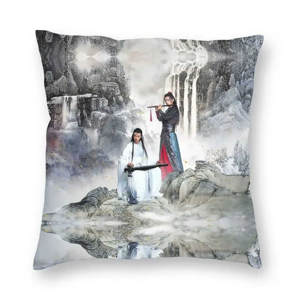 

The Untamed Poster Throw Pillow Cover Decorative Pillow Wei Wuxian Lan Zhan Wangji 45*45cm Pillowcase