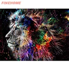 FineHome Алмазная картина льва Стразы арт алмазные мозаичные Животные вышивка крестиком, вышивка бисером, наборы для хобби подарок Декор для дома