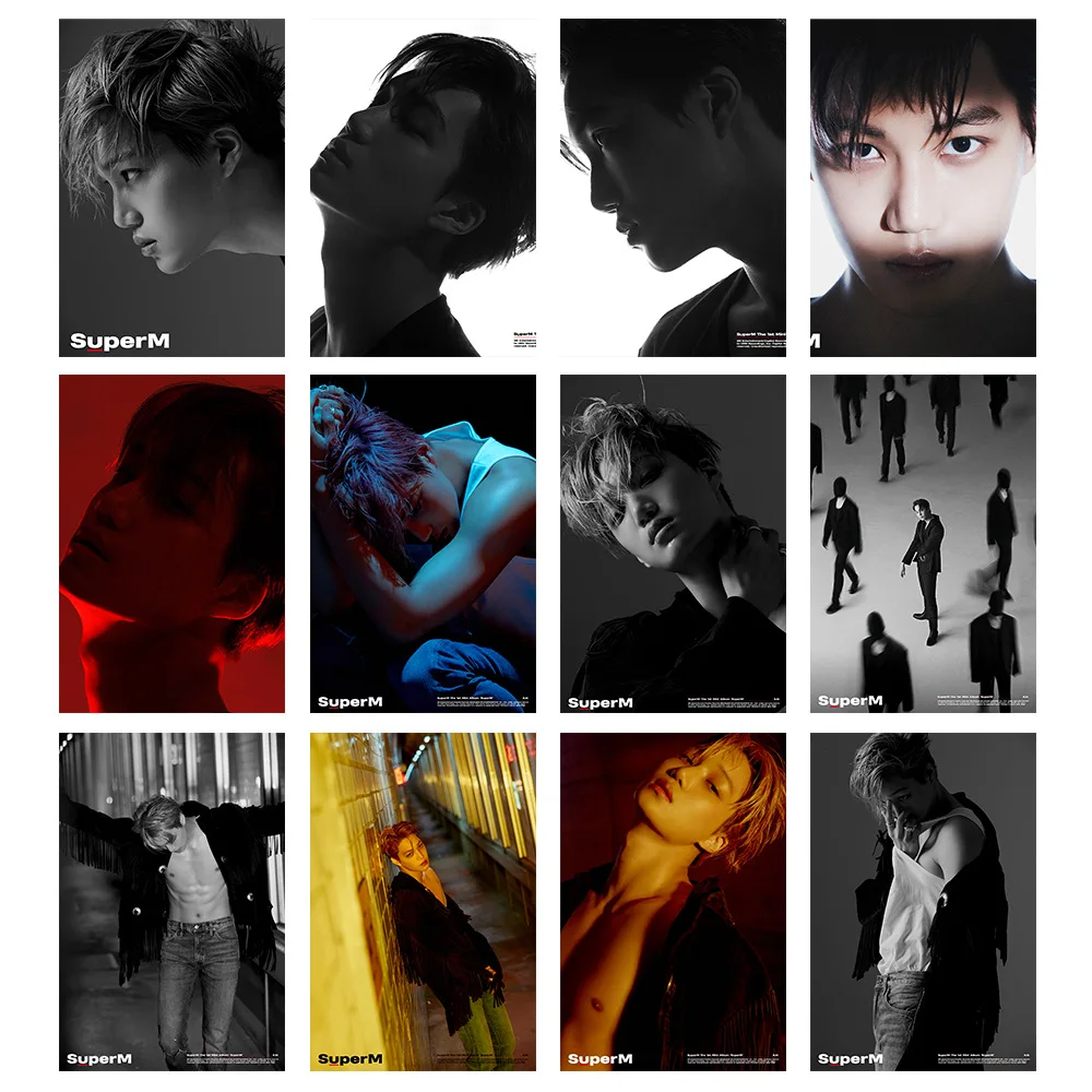 Kpop SuperM те же портреты фото карты BAEKHYUN MARK TAEMIN TAEYONG LOMO открытки|Ювелирная фурнитура