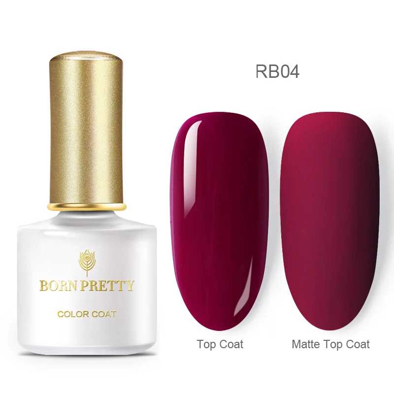 RB04 BORN PRETTY Plum Цветной Гель-лак для ногтей 6 мл замачиваемый Гель-лак для Ногтей Стойкий УФ-гель матовый эффект нужно матовое верхнее покрытие - Цвет: RB04