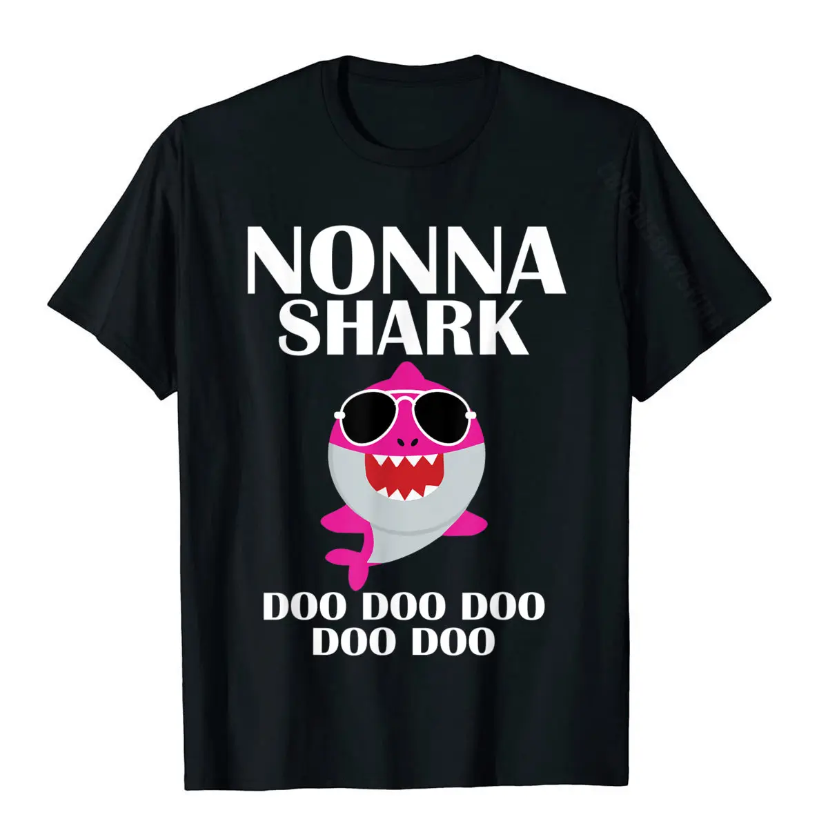 Nonna Shark Doo Doo Shirt Mothers Day Funny Nonna Christmas T-Shirt Cotton Adult T Shirts Design T Shirt Funky Comics