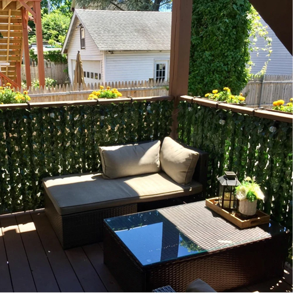 Искусственная изгородь зеленых листьев плюща забор Экран завод настенный