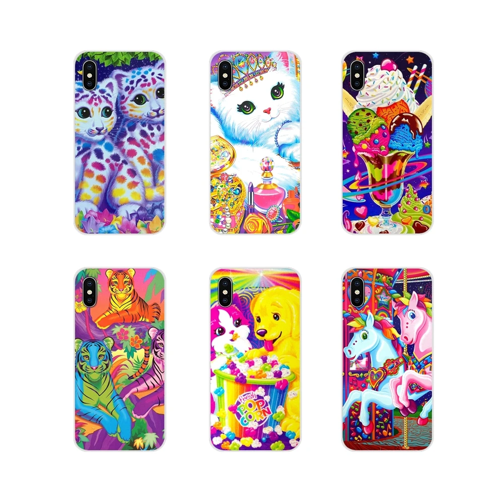 Радужная Лиза Фрэнка Тигр лошадь собака кошка для Apple iPhone X XR XS 11pro MAX 4S 5C SE 6S 7 8 Plus ipod