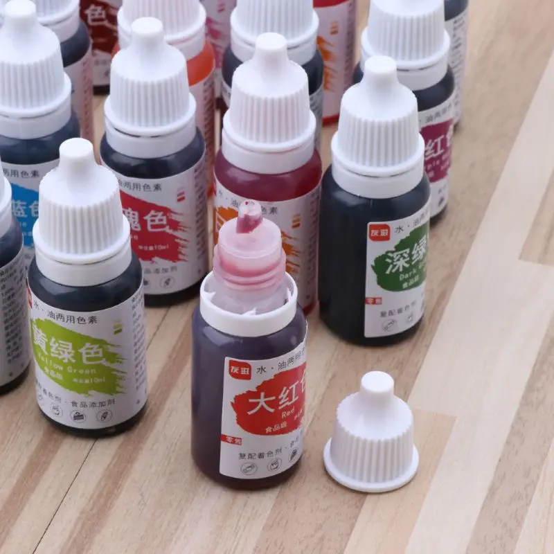 

24 Colors 10ml Natural Ink Food Coloring Cake Pastries Cookies DIY Pigment Kit 45BC