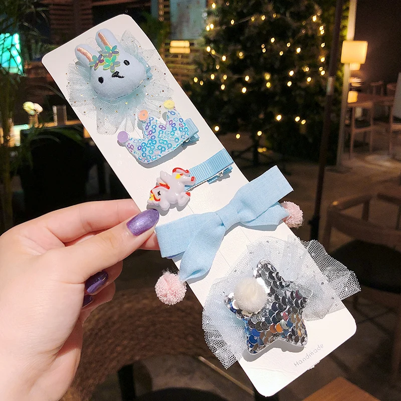 M MISM Mesh детские наборы аксессуаров для волос бант принцессы заколки девочек с