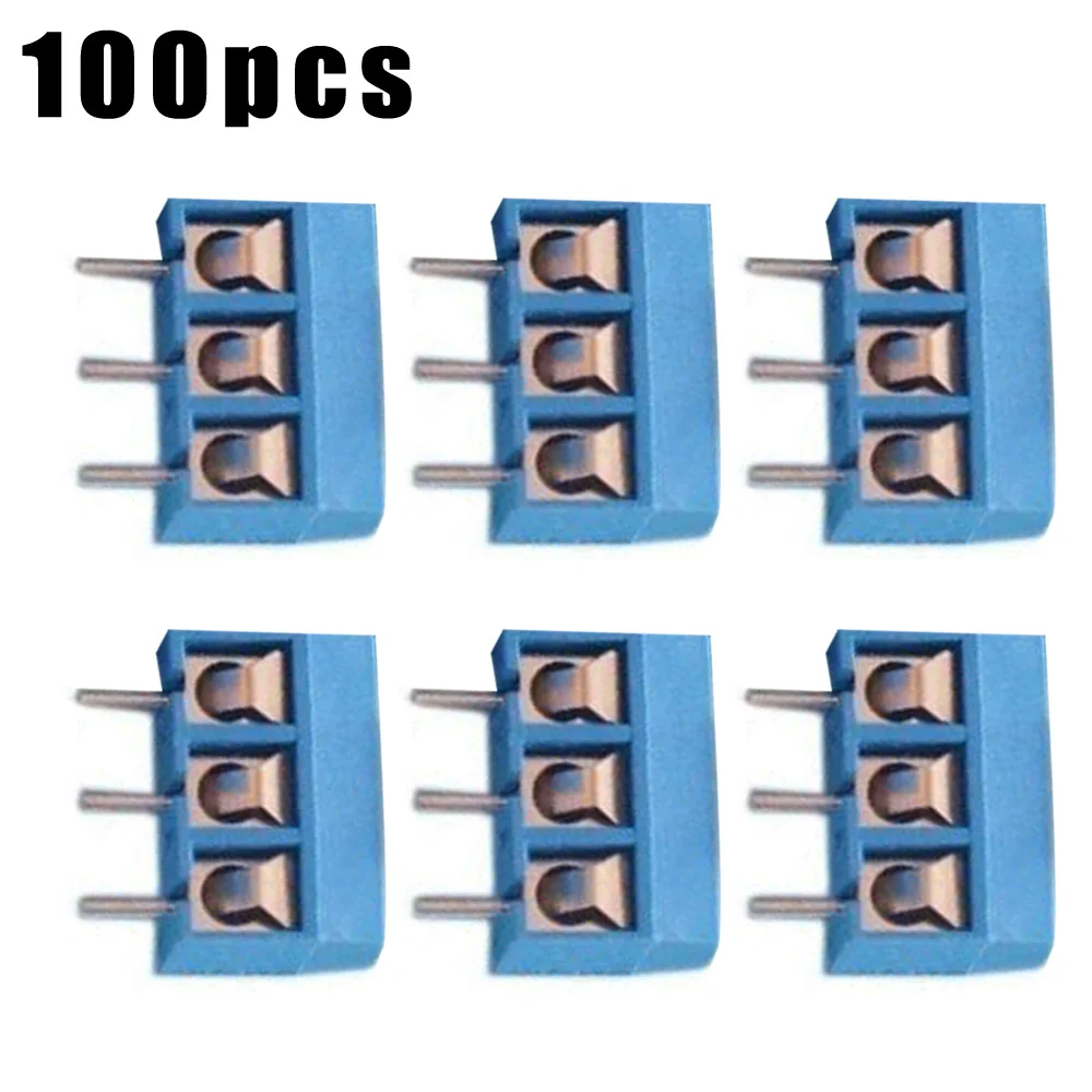 

100PCS Terminal Screw Terminal Connector KF301-3P 5.08mm 3 Pin Connection Terminal Screw Connector Electrical Equipment