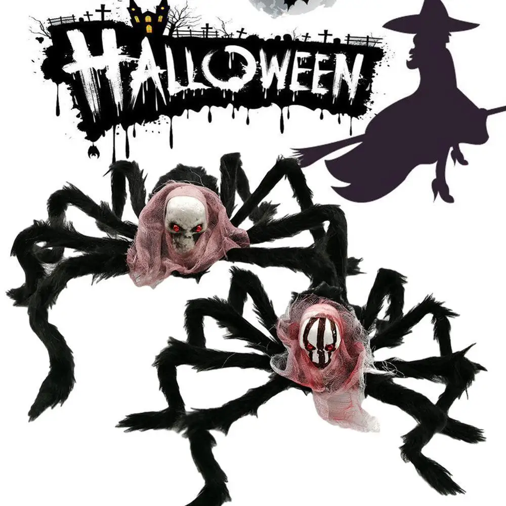 1 шт. Хэллоуин страшный черный большой паук декоративный реквизит на вечерние бар