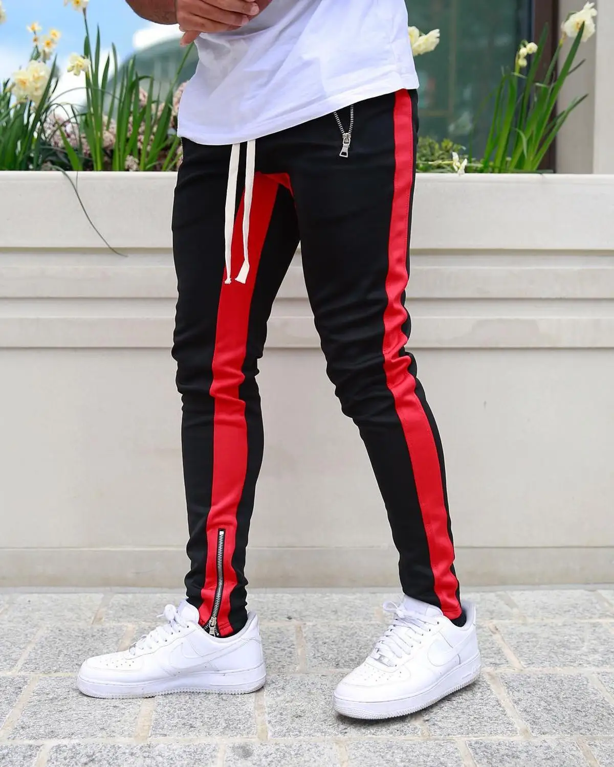 Men Sports Running Pants Streetwear Jogging Football Soccer Sweatpants Fitness Training Gym Trackpants Casual Hip Hop Trousers